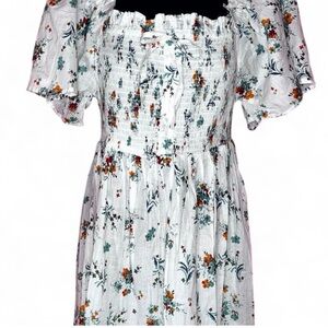 LOVE Floral White Dress XL